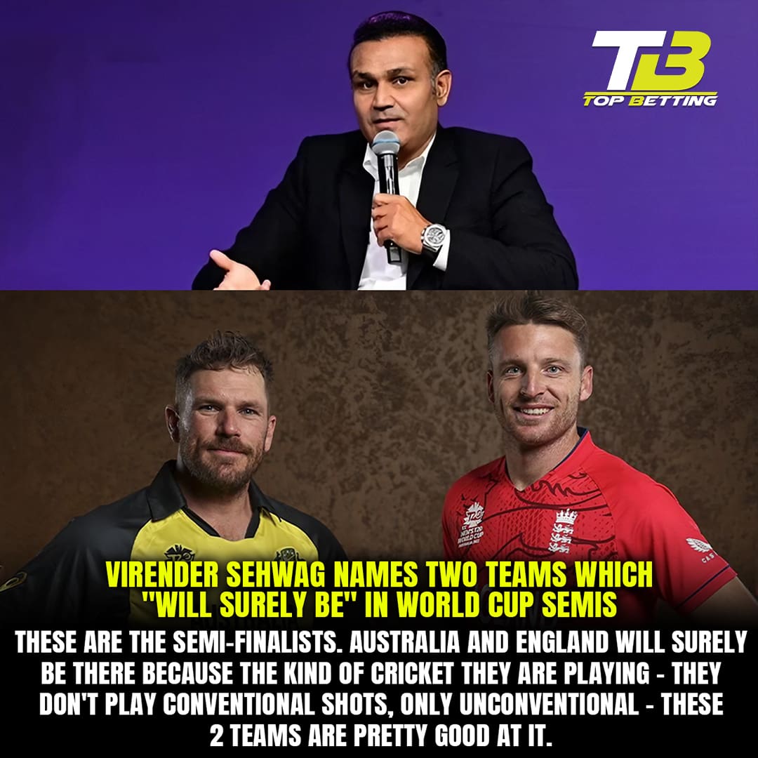 Virender Sehwag Names Two Teams Which “Will Surely Be” In World Cup Semis. Not From Sub-Continent