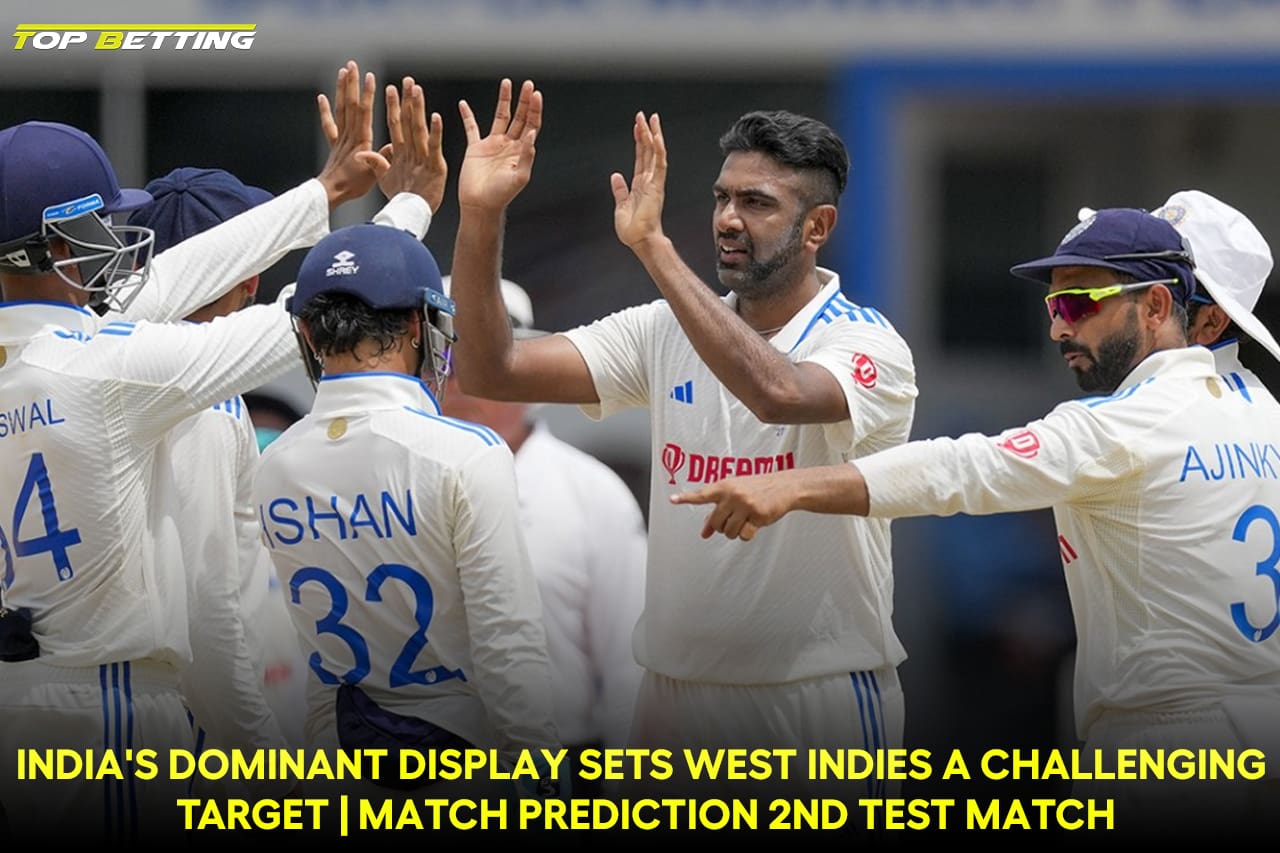 India’s Dominant Display Sets West Indies a Challenging Target | Match Prediction 2nd Test Match