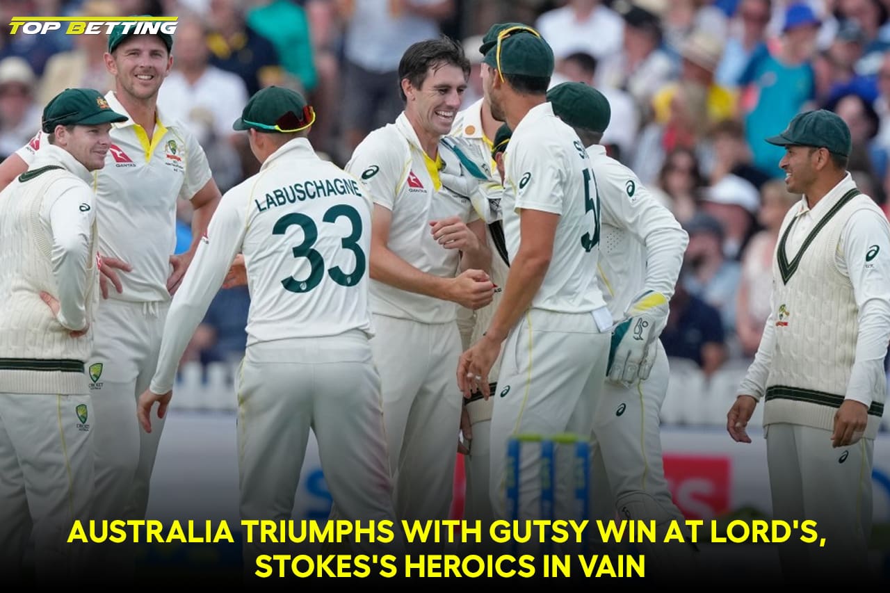 Australia Triumphs with Gutsy Win at Lord’s, Stokes’s Heroics in Vain