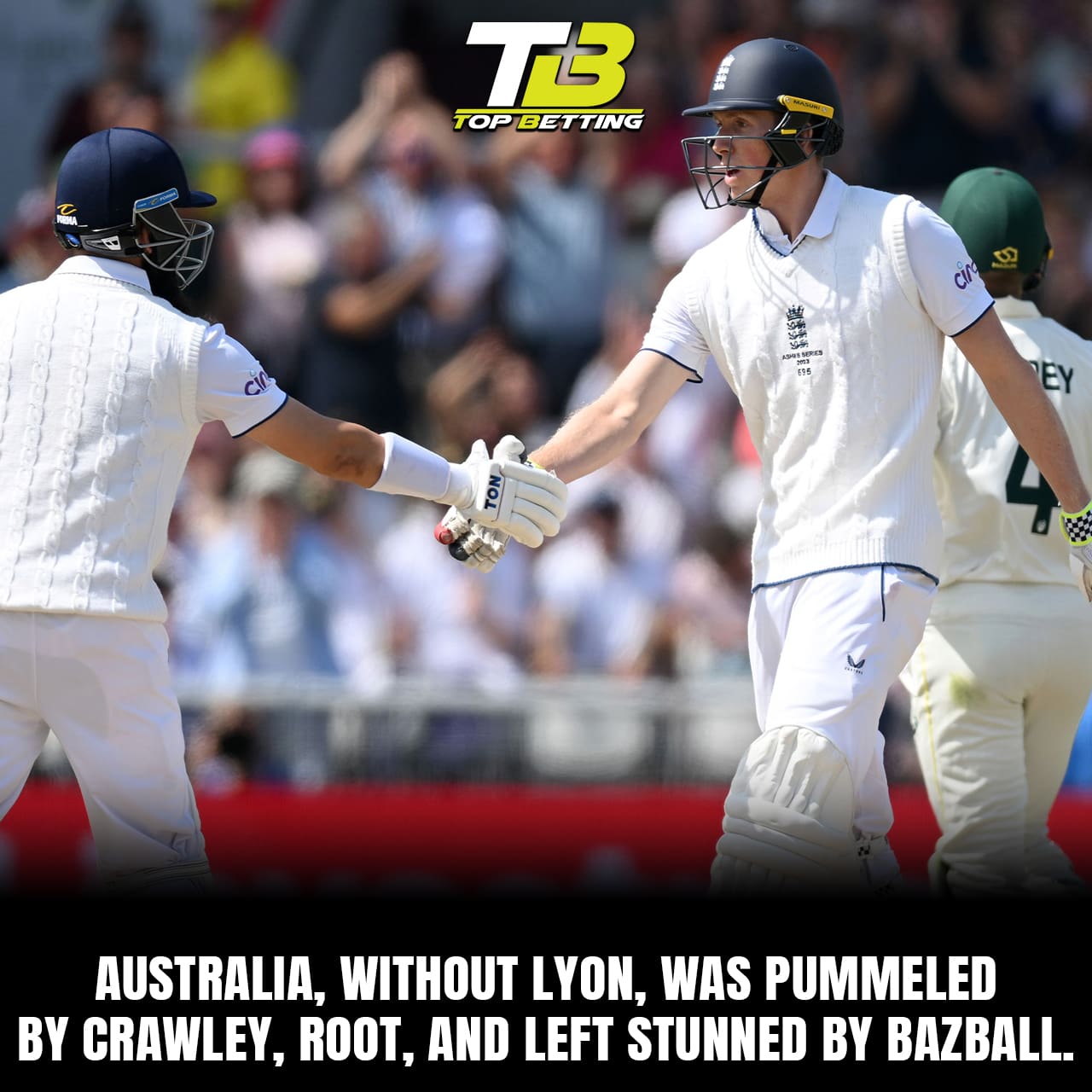 Australia, without Lyon, was pummeled by Crawley, Root, and left stunned by Bazball.