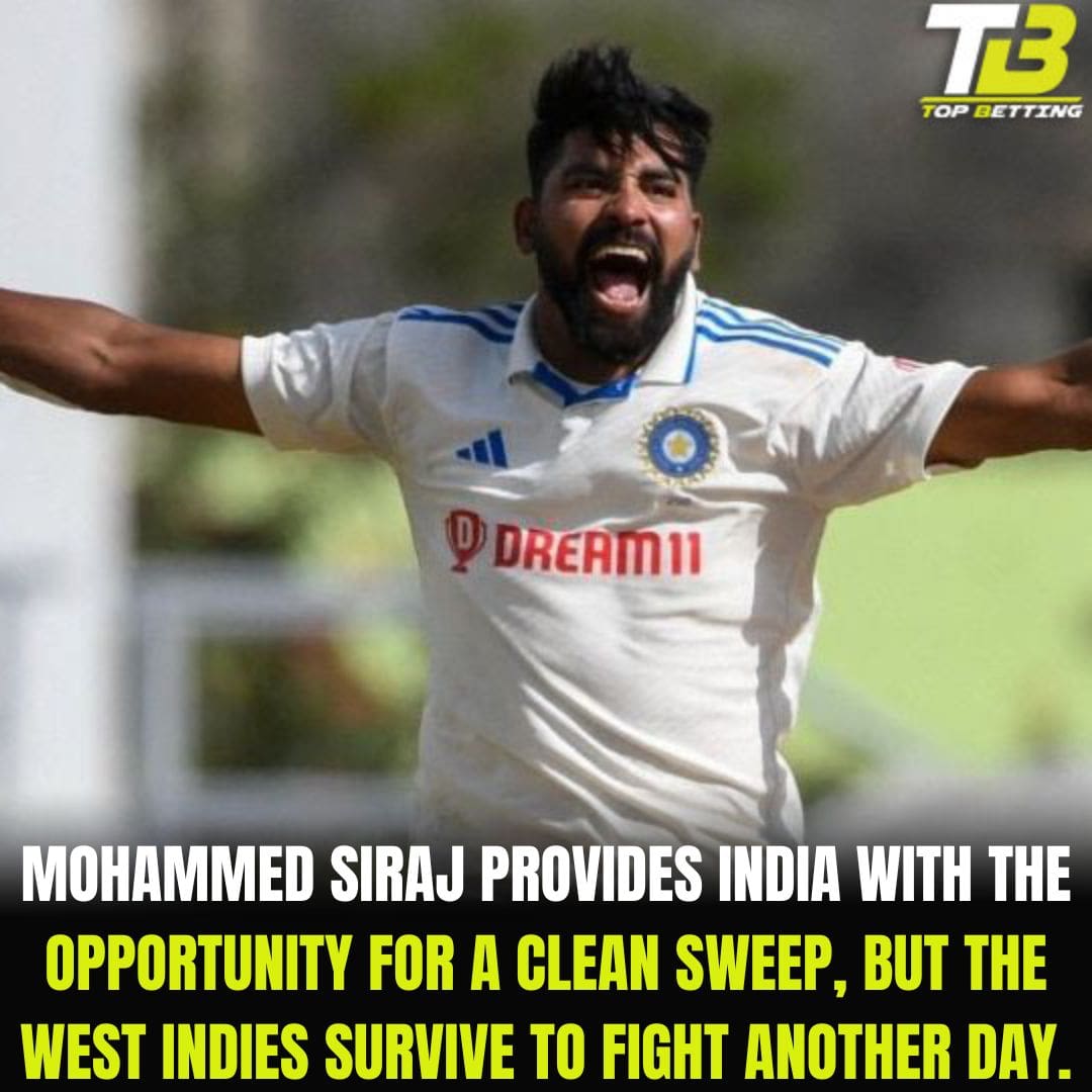 Mohammed Siraj provides India with the opportunity for a clean sweep, but the West Indies survive to fight another day.
