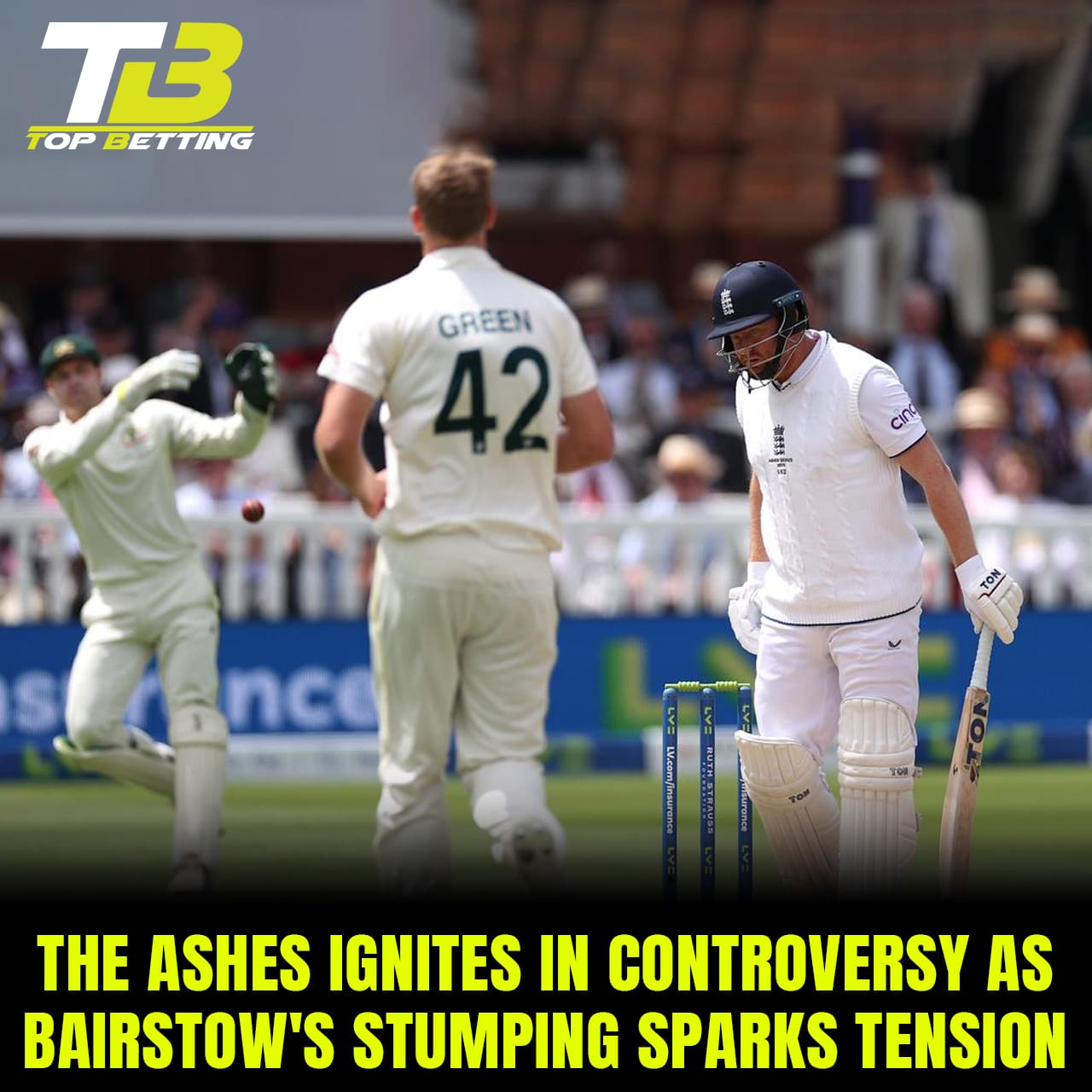 The Ashes Ignites Controversy as Bairstow’s Stumping Sparks Tension