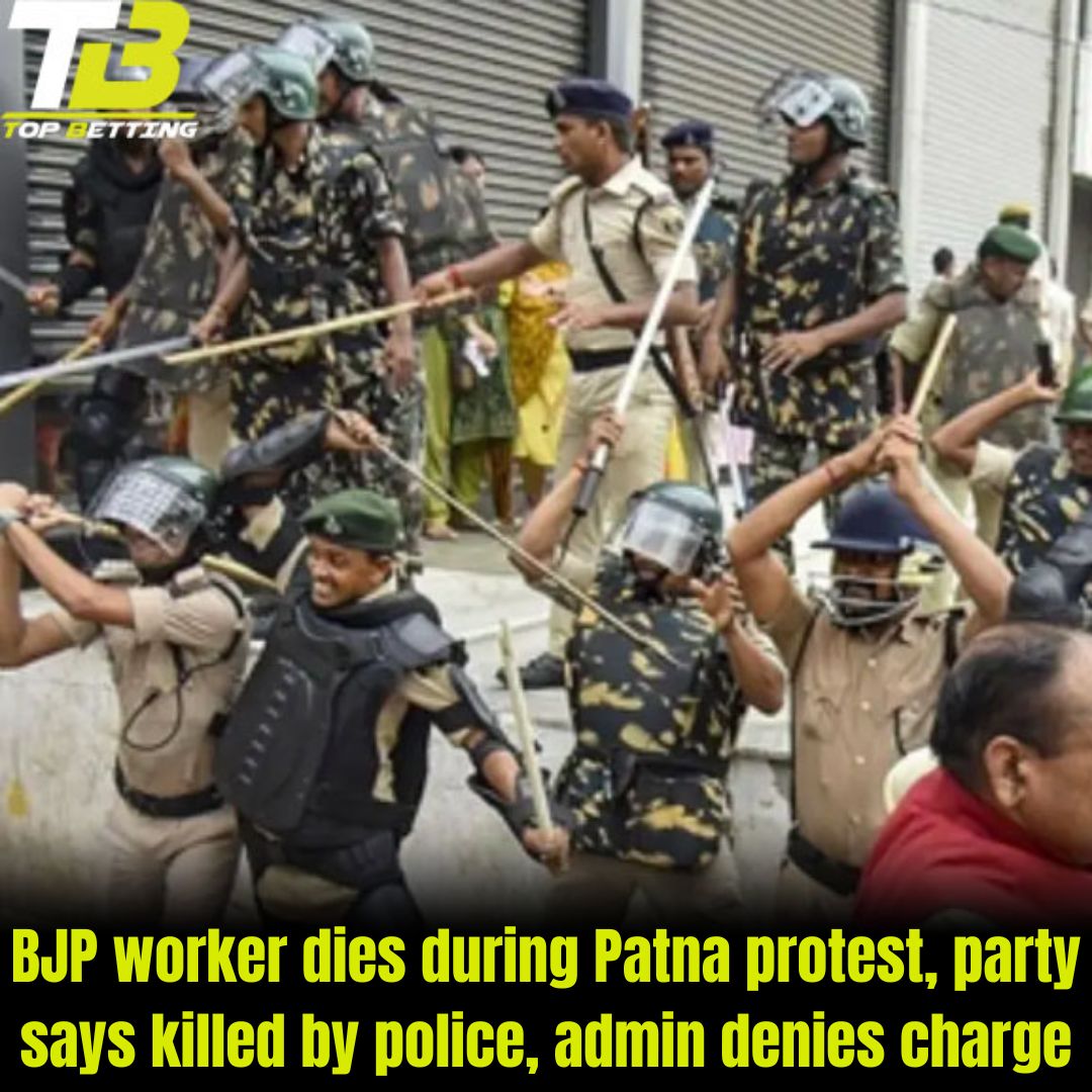 BJP worker dies Patna protest