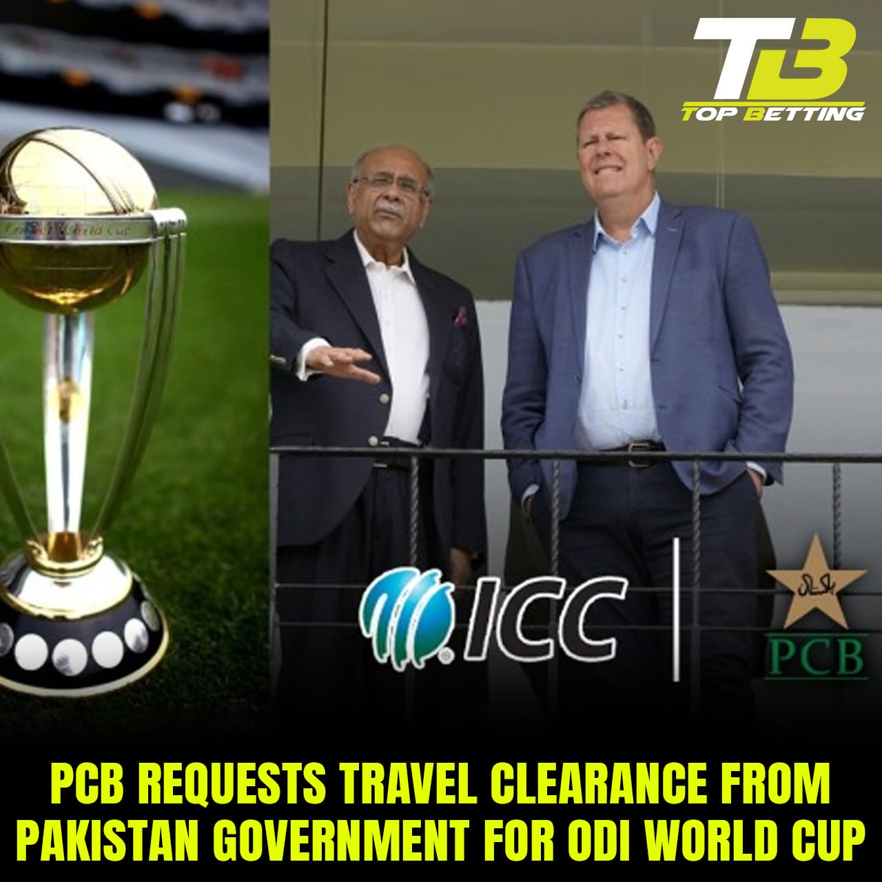 PCB Requests Travel Clearance from Pakistan Government for ODI World Cup