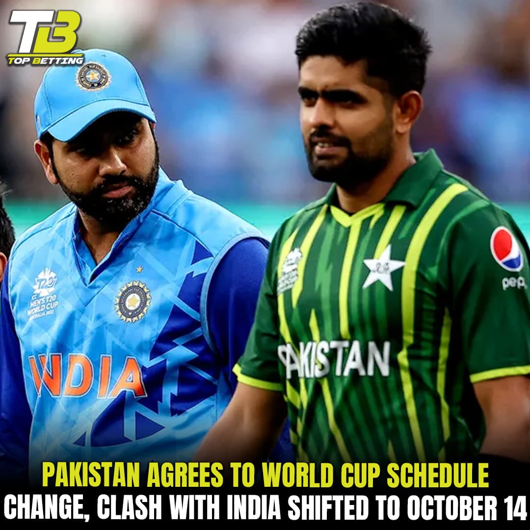 Pakistan Agrees to World Cup Schedule Change, Clash with India Shifted to October 14
