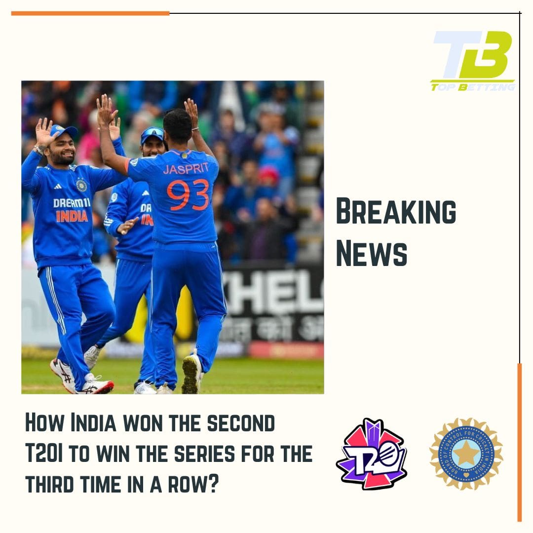 How India won the second T20I to win the series for the third time in a row?