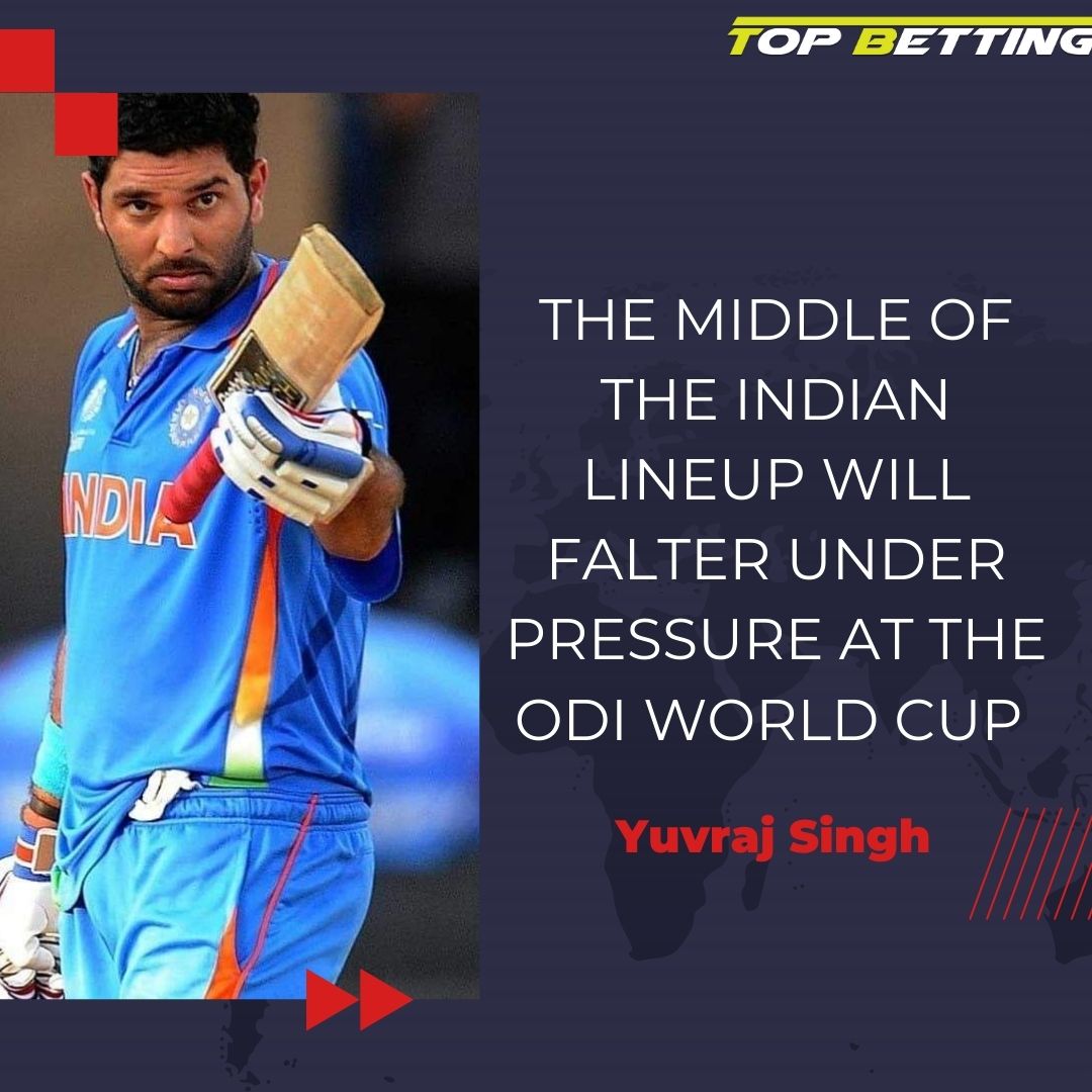 The middle of the Indian lineup will falter under pressure at the ODI World Cup : Yuvraj Singh