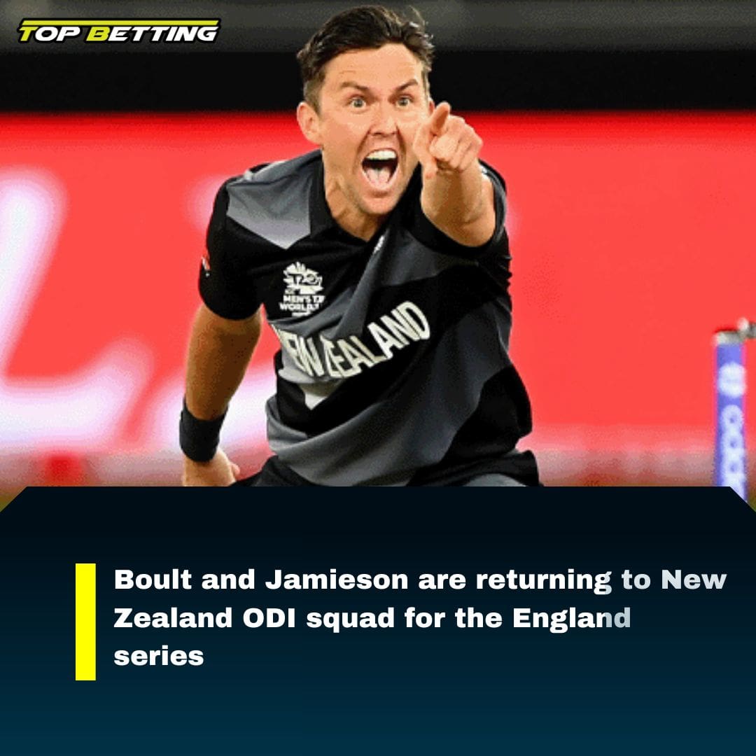 Boult and Jamieson are returning to New Zealand ODI squad for the England series