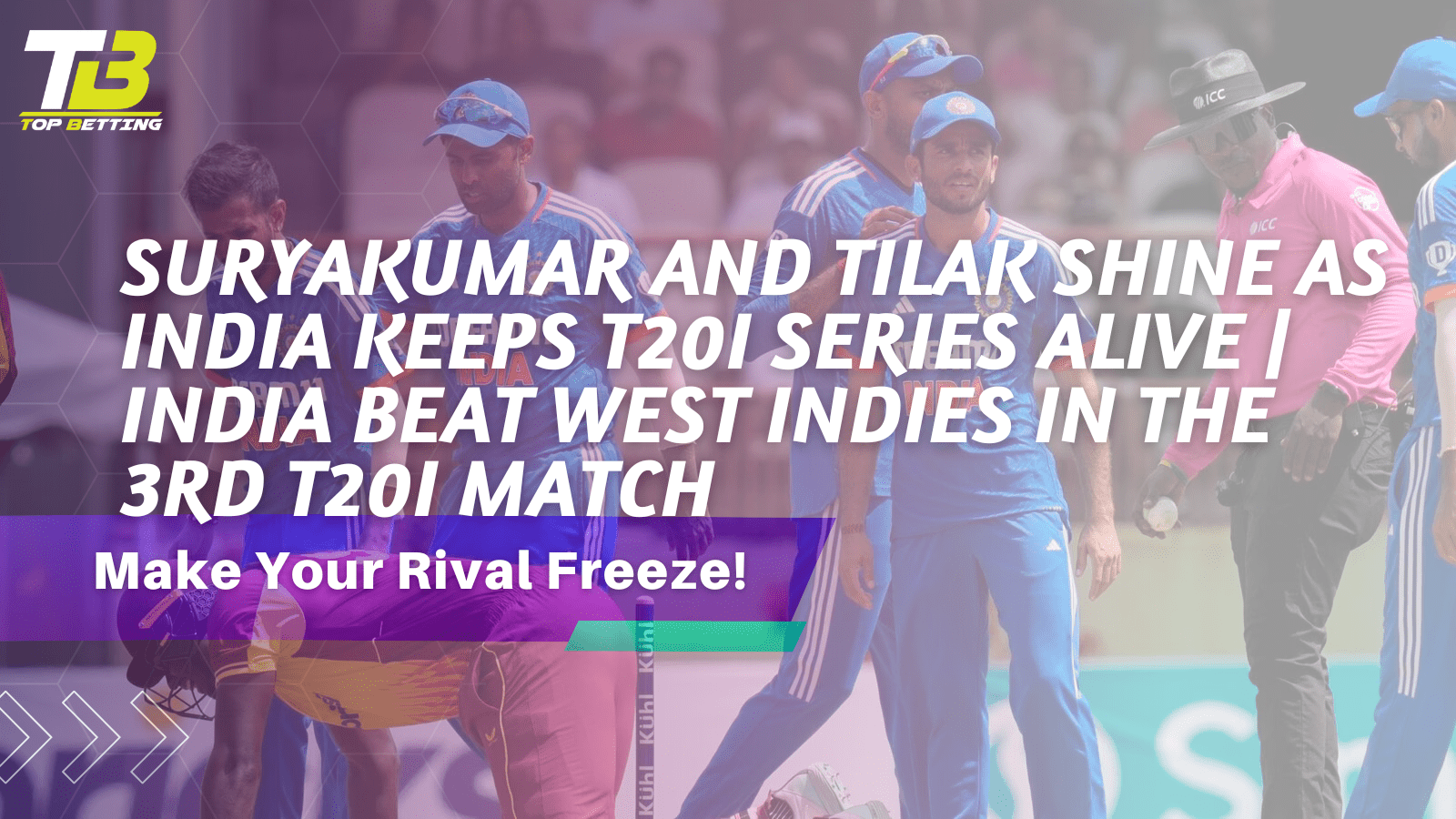 Suryakumar and Tilak Shine as India Keeps T20I Series Alive | India beat West Indies in the 3rd T20I Match
