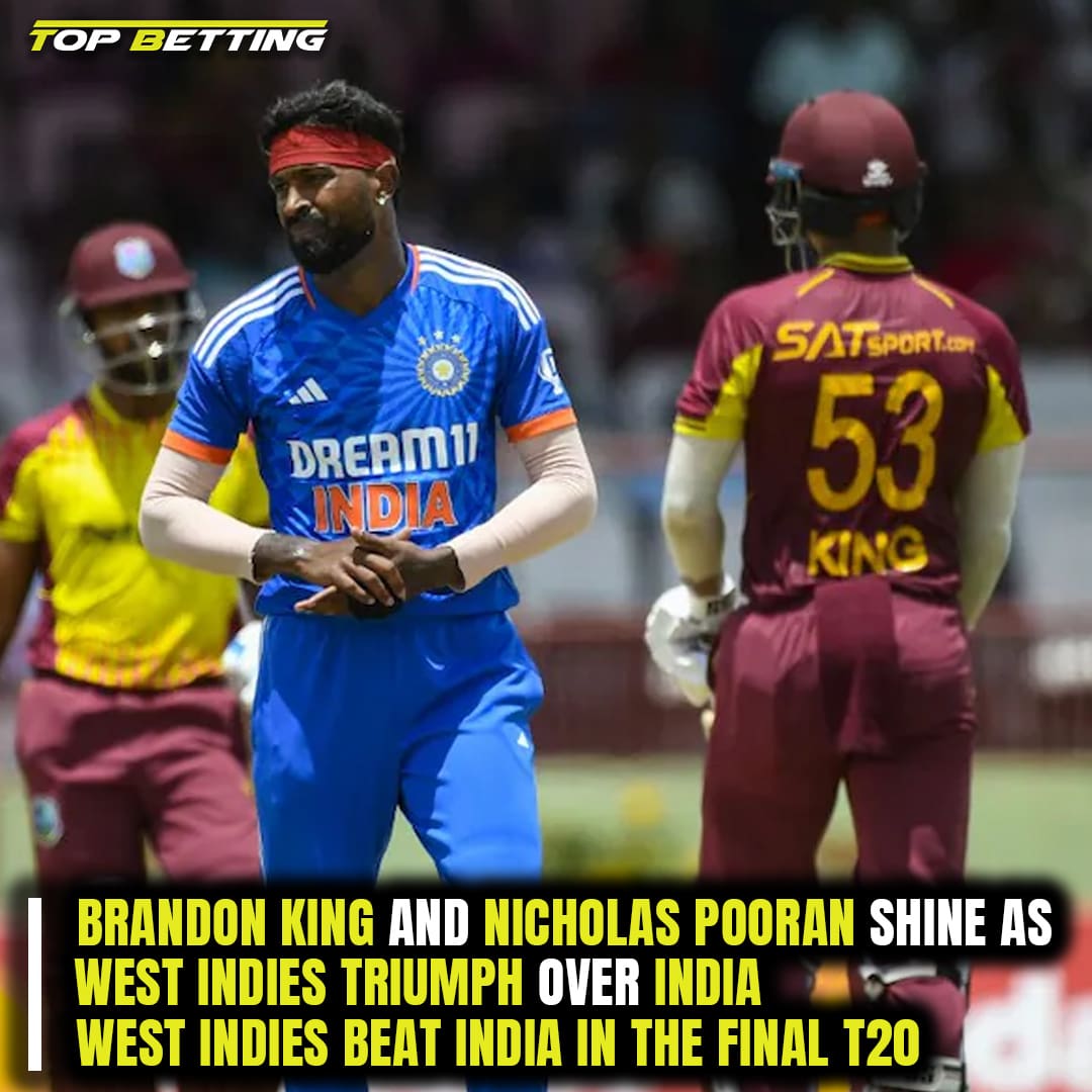 Brandon King and Nicholas Pooran Shine as West Indies Triumph Over India | West Indies Beat India in final T20I match to take the series 3-2