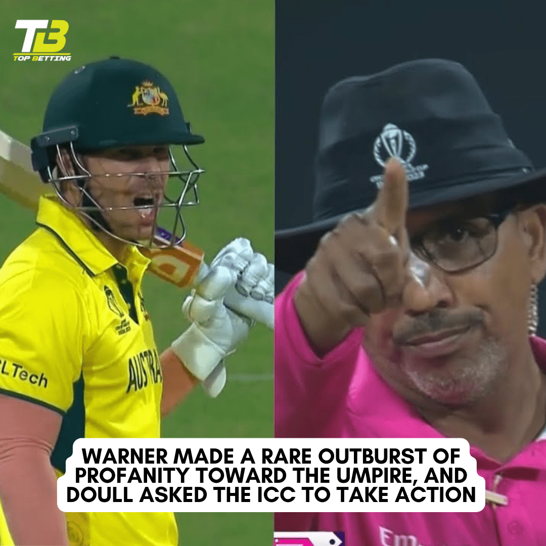 After Australia defeated Sri Lanka in the 2023 World Cup, Warner made a rare outburst of profanity toward the umpire, and Doull asked the ICC to take action.