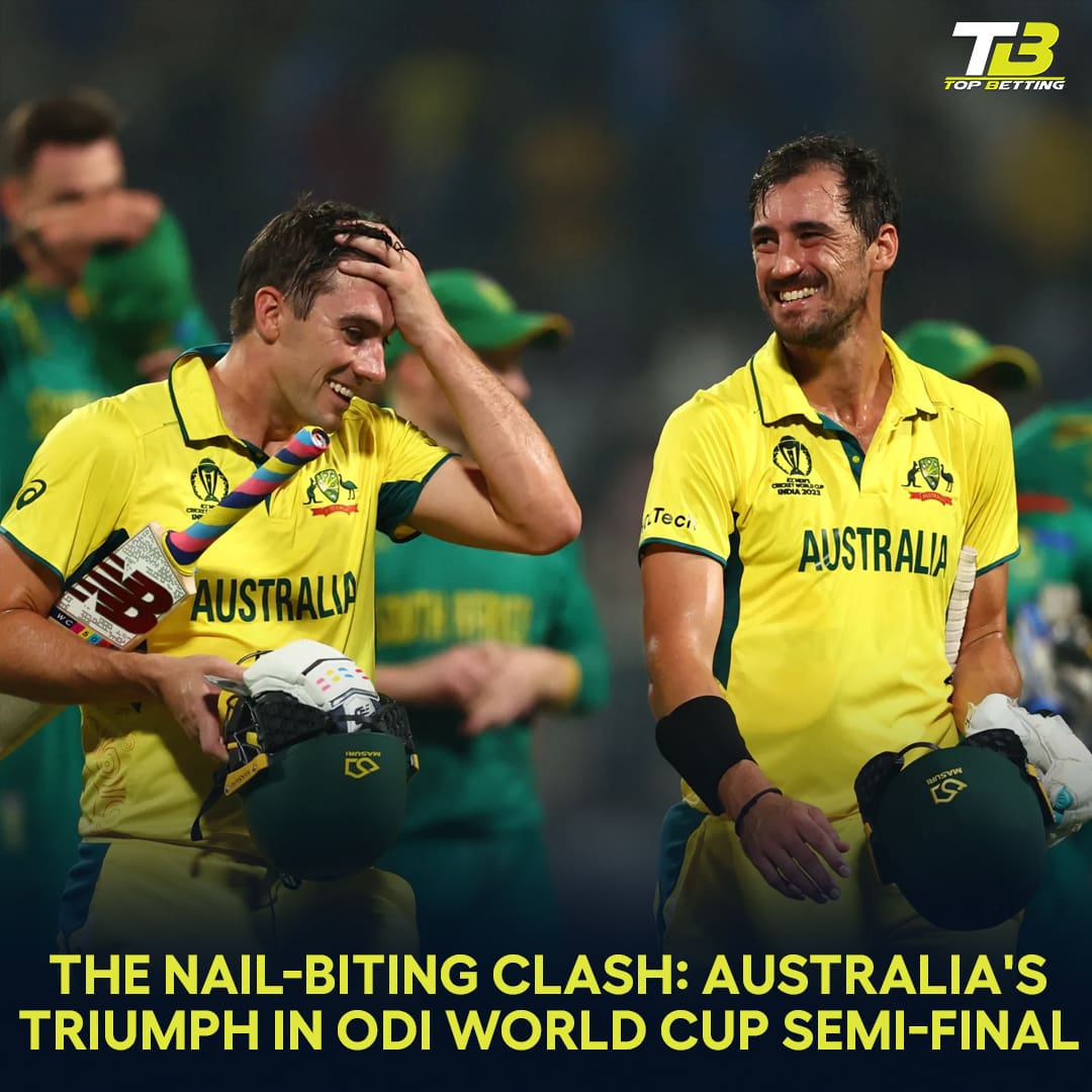 The Nail-Biting Clash: Australia’s Triumph in ODI World Cup Semi-Final