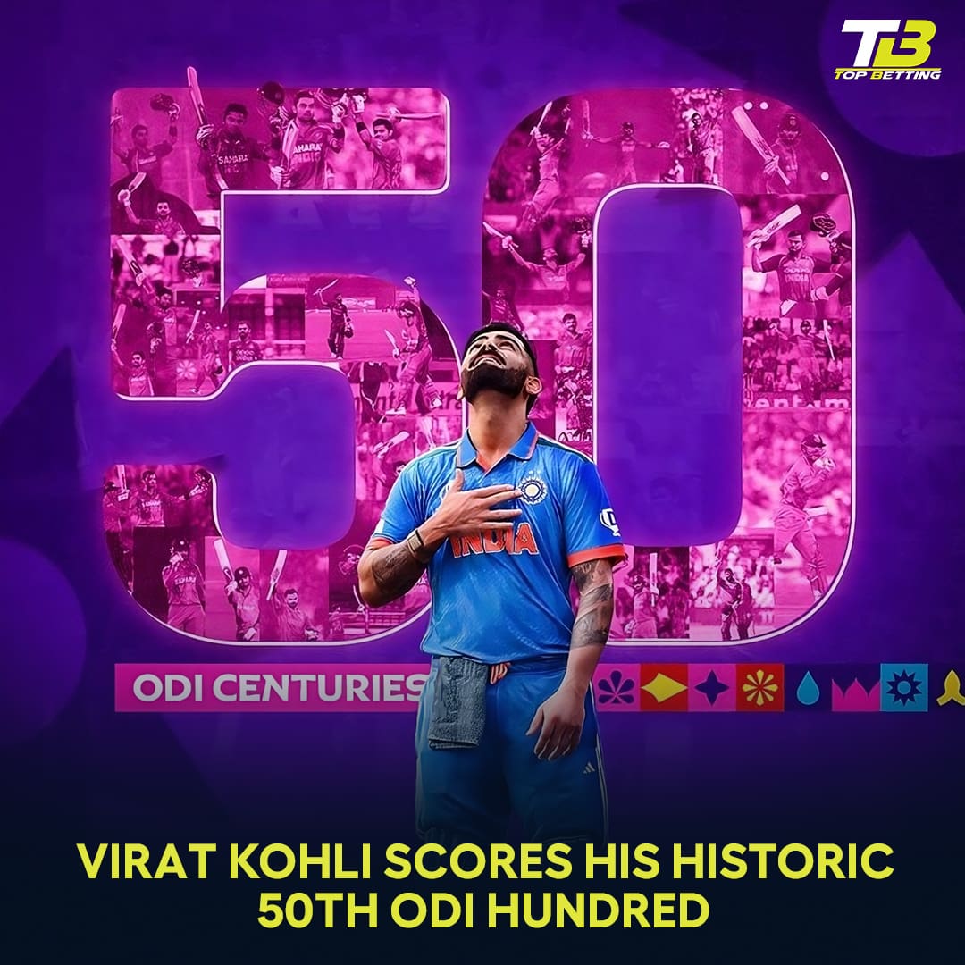 Virat Kohli Scores His Historic 50th ODI Hundred | The World Record Falls to Virat King Kohli