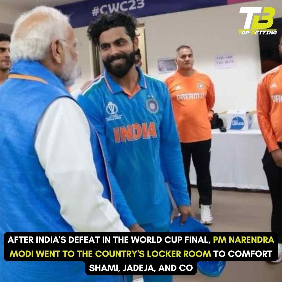 After India’s defeat in the World Cup final, PM Narendra Modi went to the country’s locker room to comfort Shami, Jadeja, and Co