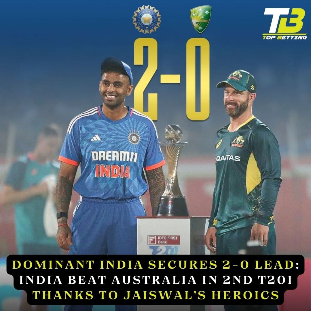 Dominant India Secures 2-0 Lead: India beat Australia in 2nd T20I thanks to Jaiswal’s Heroics