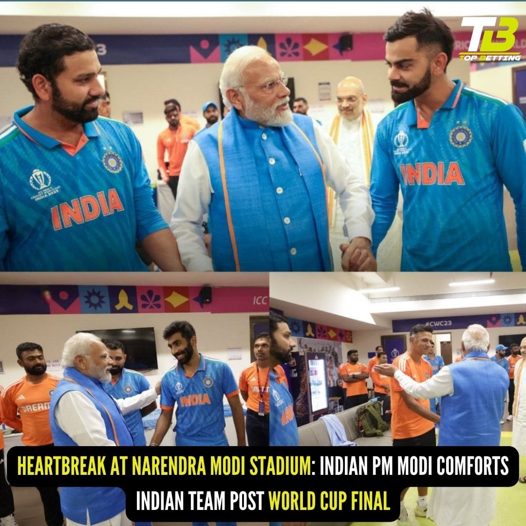 Heartbreak at Narendra Modi Stadium: Indian PM Modi Comforts Indian Team Post World Cup Final