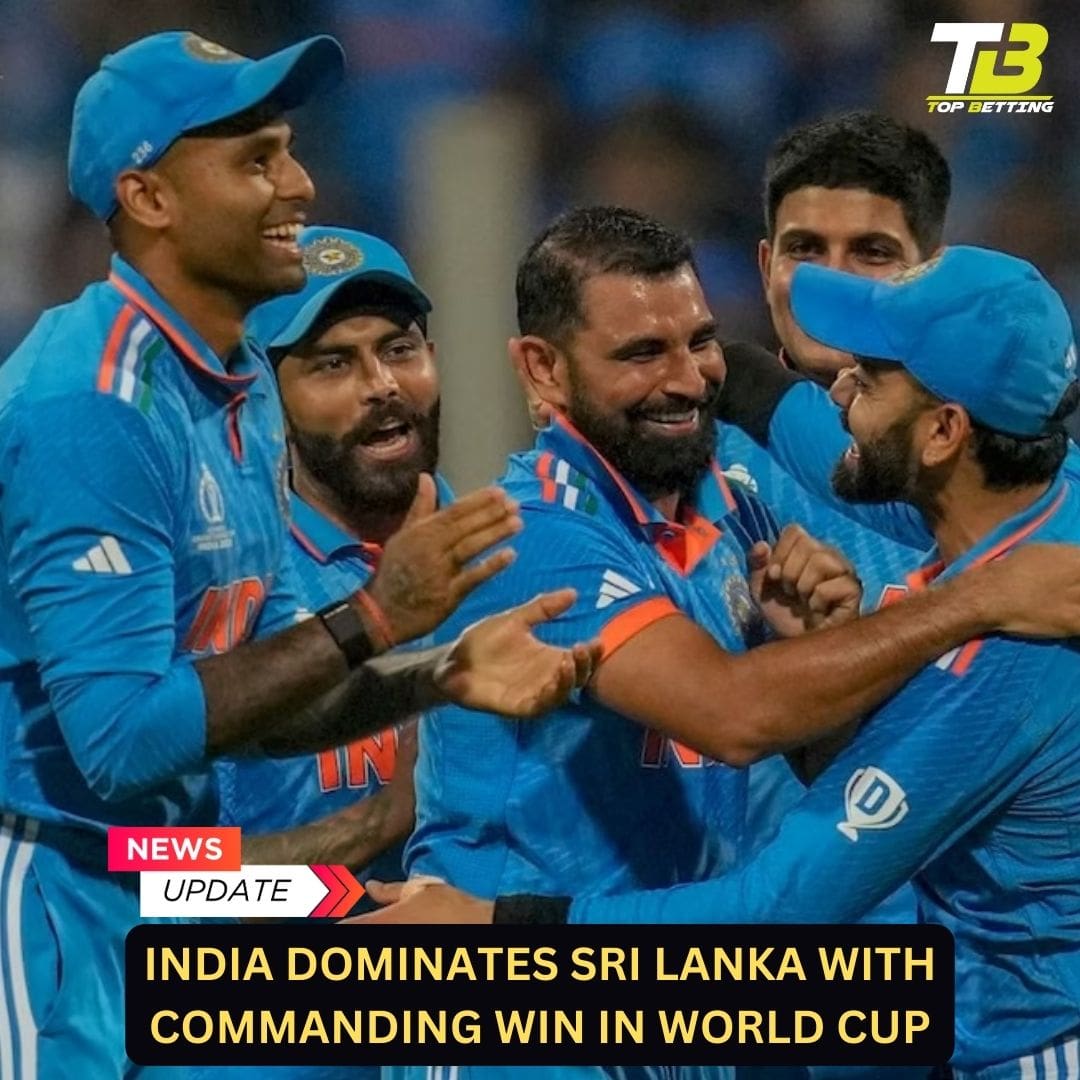 India’s thrash Sri Lanka in a commanding fashion: A Dominating Win against Sri Lanka in World Cup