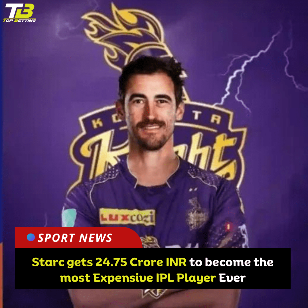 Starc gets 24.75 Crore INR to become the most Expensive IPL Player Ever