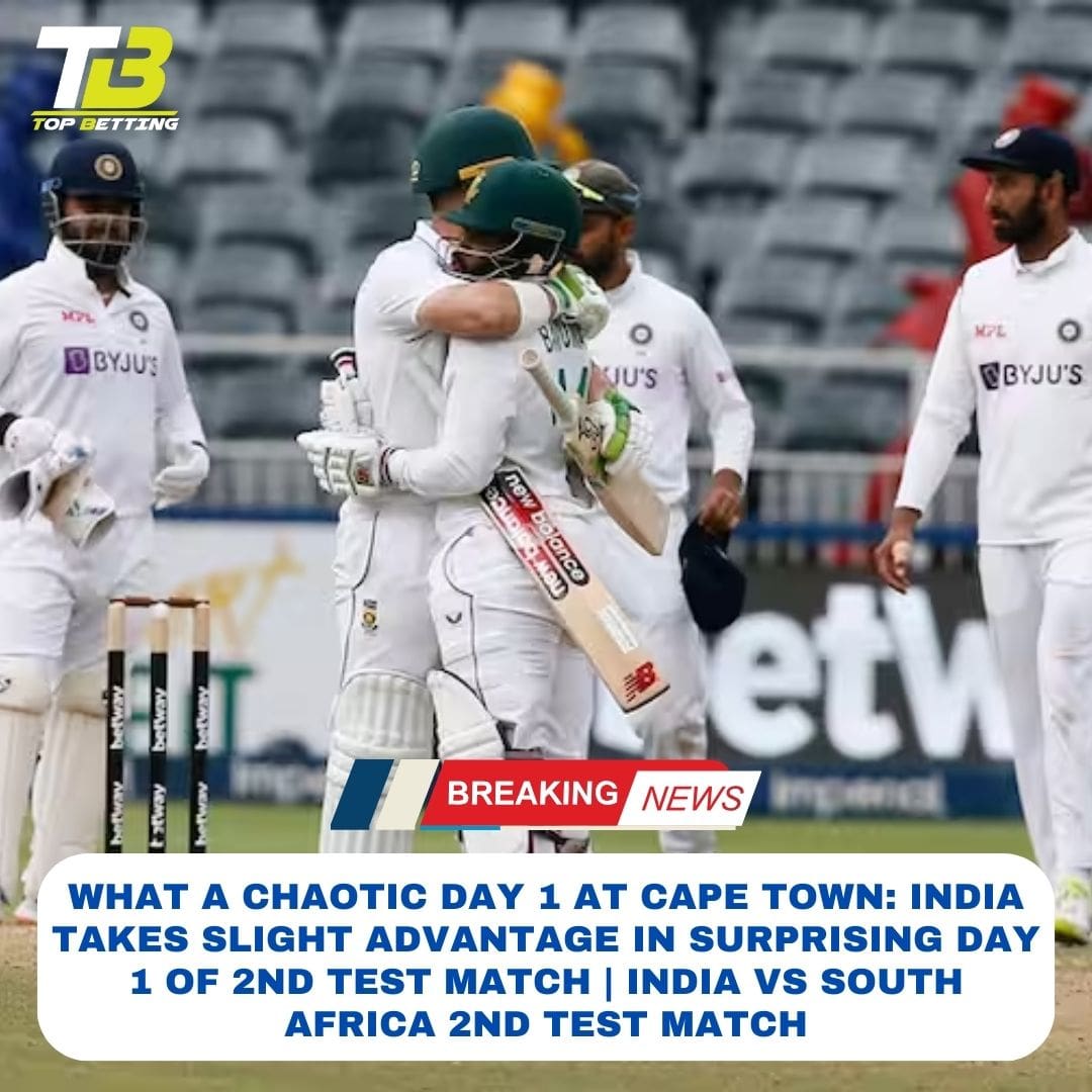 What a Chaotic Day 1 at Cape Town: India takes slight advantage in Surprising Day 1 of 2nd Test Match | India vs South Africa 2nd Test Match: