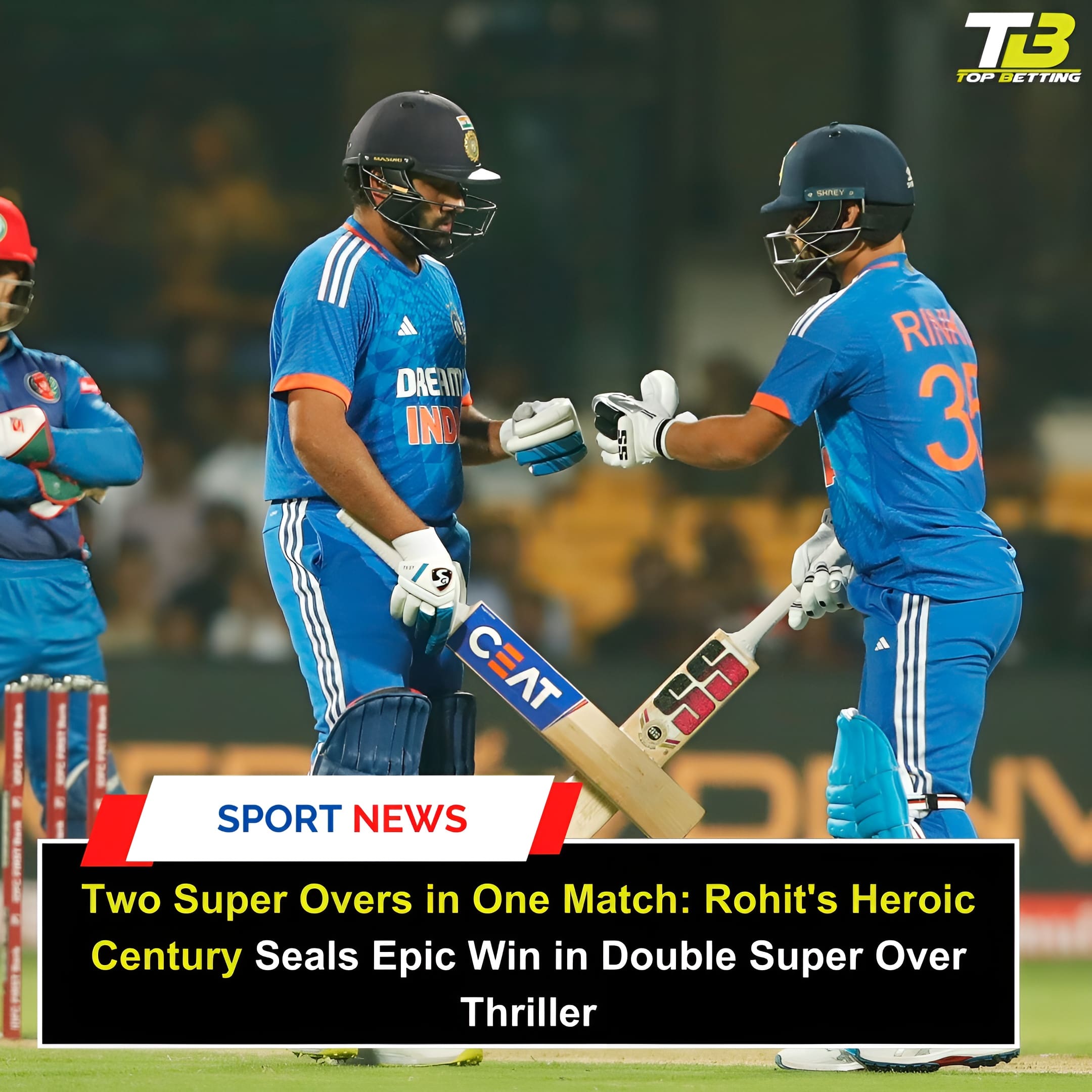 Two Super Overs in One Match: Rohit’s Heroic Century Seals Epic Win in Double Super Over Thriller