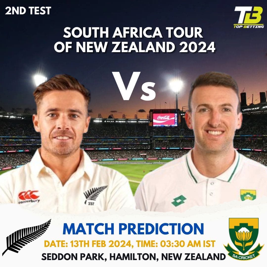 New Zealand vs South Africa 2nd Test Match Prediction and Tips: NZ vs SA 2nd Test Match | South Africa Tour of New Zealand 2024