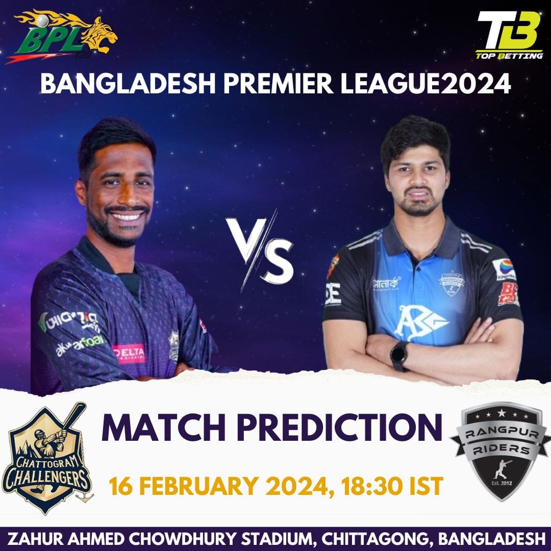 Chattogram Challengers vs Rangpur Riders Match Prediction and Tips: Bangladesh Premier League Match Prediction and Tips | BPL 2024 Match Prediction and Tips