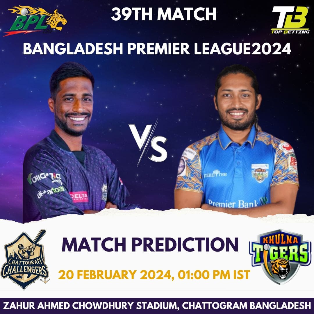 Chattogram Challengers Vs Khulna Tigers Match Prediction and Tips: Bangladesh Premier League 2024 Match Prediction and Tips