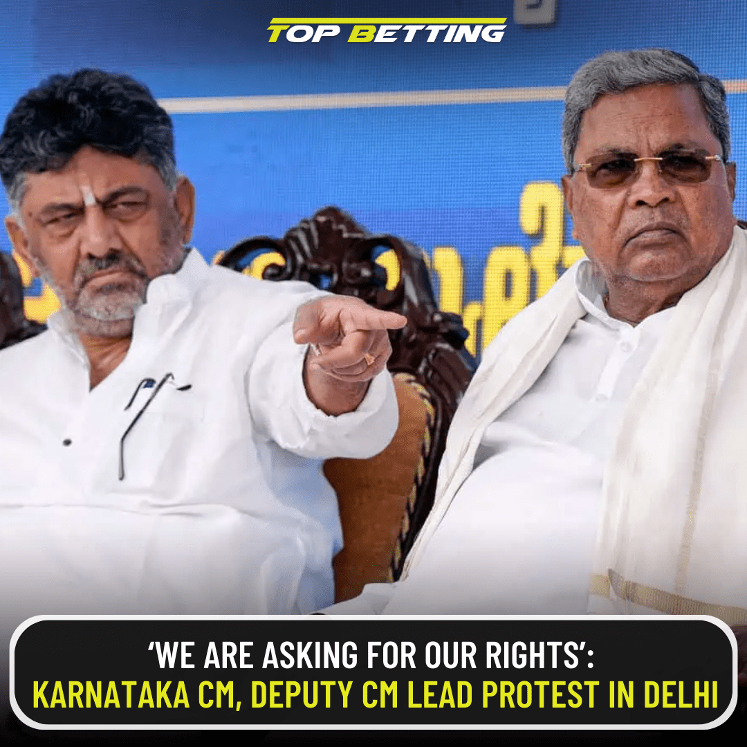 ‘We are asking for our rights’: Karnataka CM, Deputy CM lead protest in Delhi